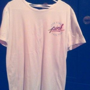 PINK Victoria's Secret Logo Tee Sz Lg